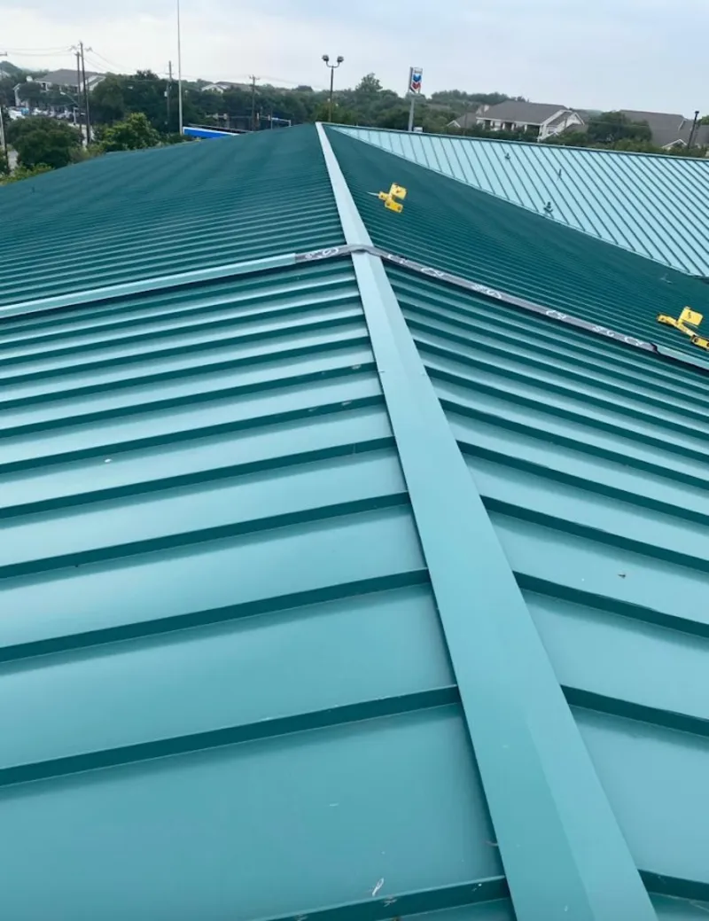 Green commercial metal roof ridge and valley for Metal Roof Repair in Omak